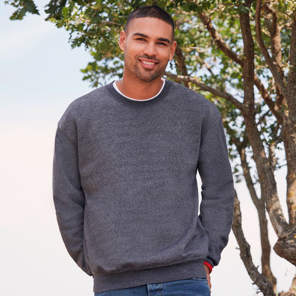 Свитшот с начесом CLASSIC SET-IN SWEAT 260, цвет темно-синий