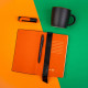 Набор подарочный BLACKEDITION:  кружка, блокнот, ручка, аккумулятор,  черный/оранжевый