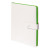 Ежедневник недатированный Stellar, А5, белый, кремовый блок в линейку, с зеленым обрезом Ежедневник недатированный Stellar, А5, белый, кремовый блок в линейку, с зеленым обрезом
