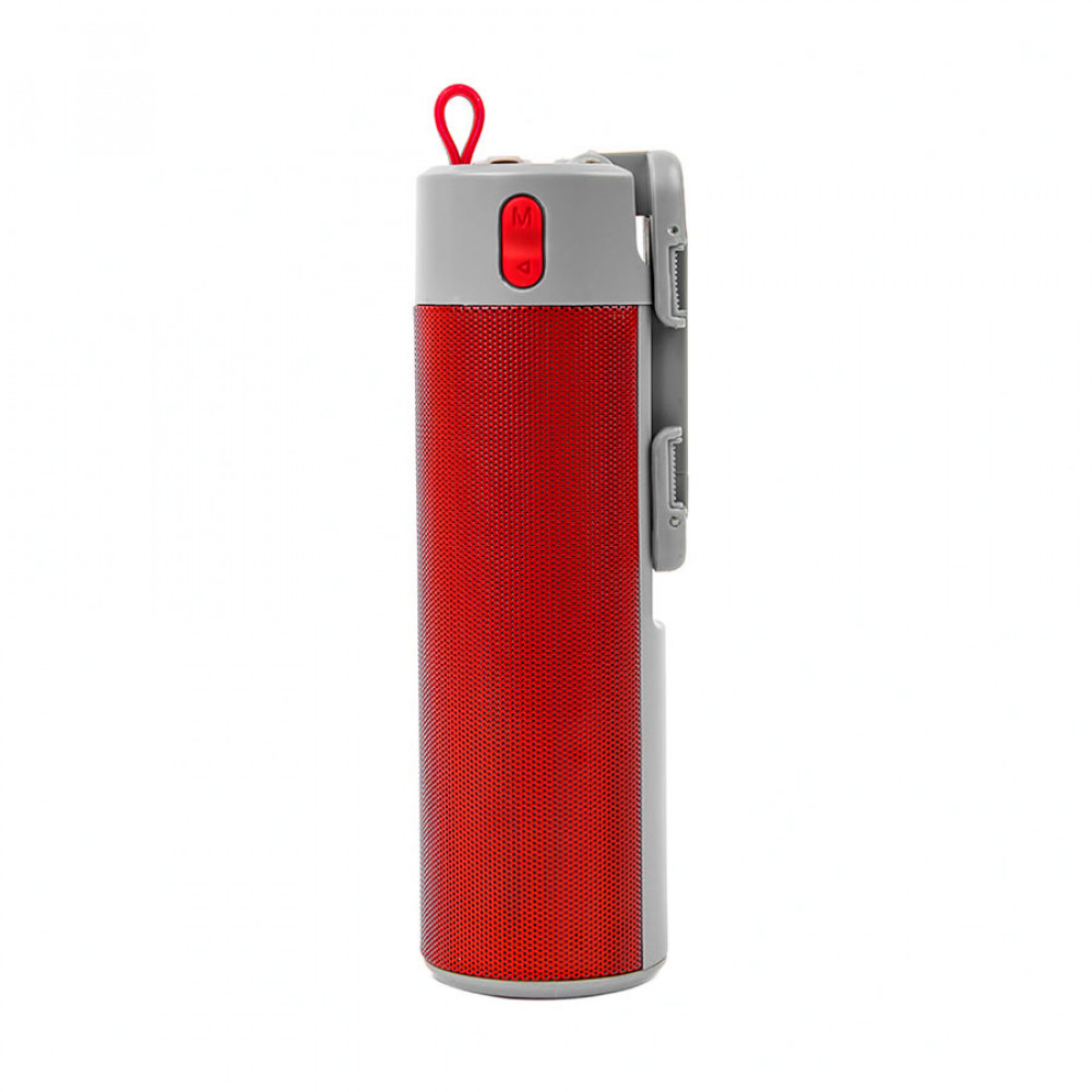 Bluetooth колонка TURBO TUBE с зарядным устройством (2000mAh) и моноподом, цвет красный, серый