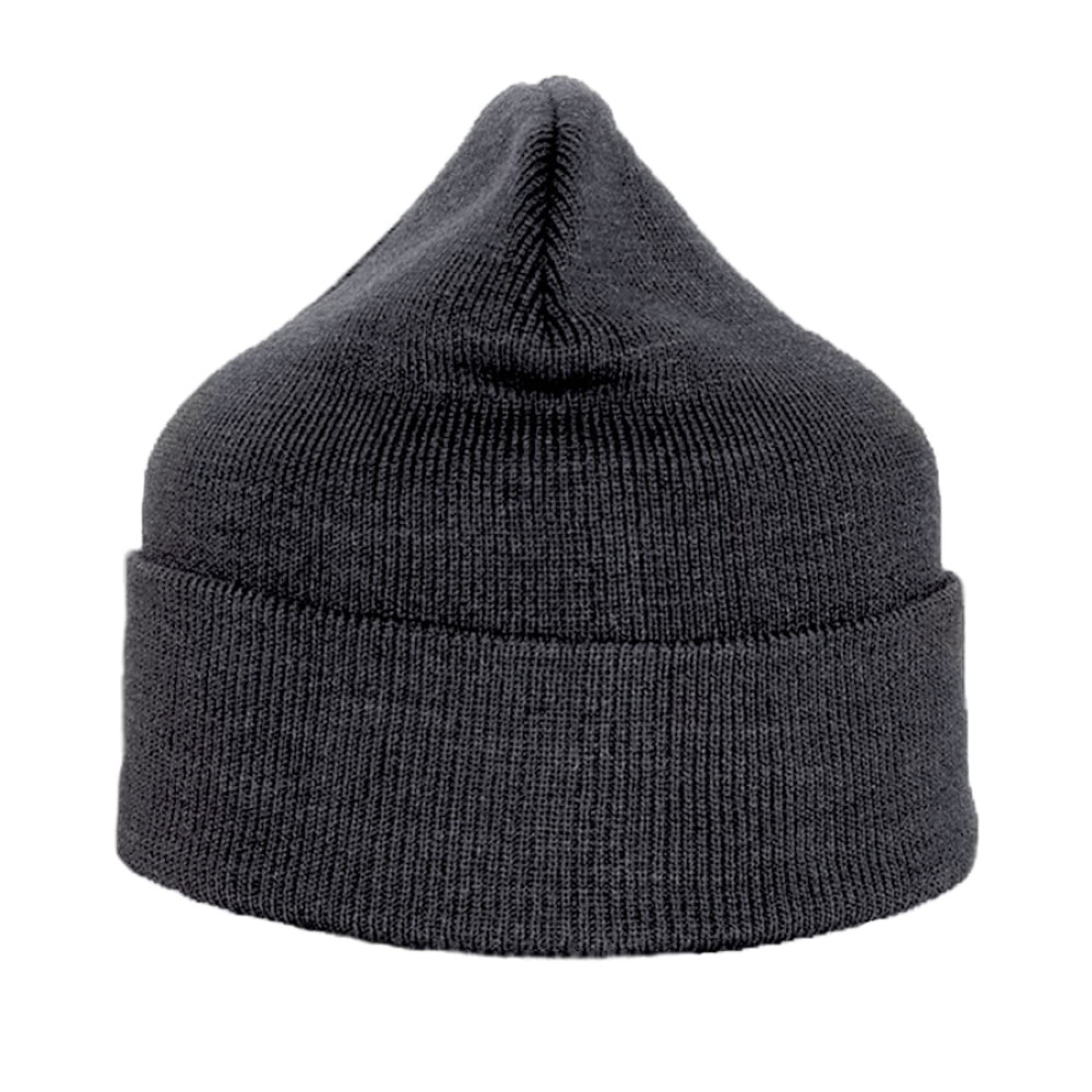 Шапка вязаная двойная ESSENTIAL, цвет темно-серый меланж