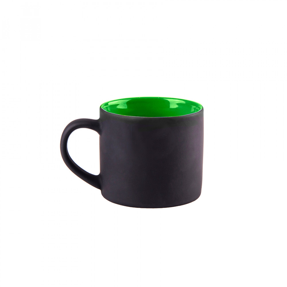 Кружка YASNA с прорезиненным покрытием, цвет черный, зеленый