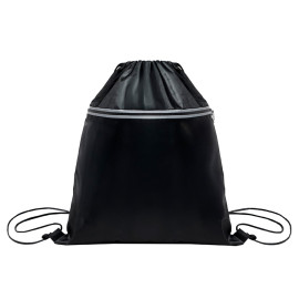 Рюкзак мешок Shift со светоотражающей молнией, чёрный, 36*41 см, полиэстер 210D