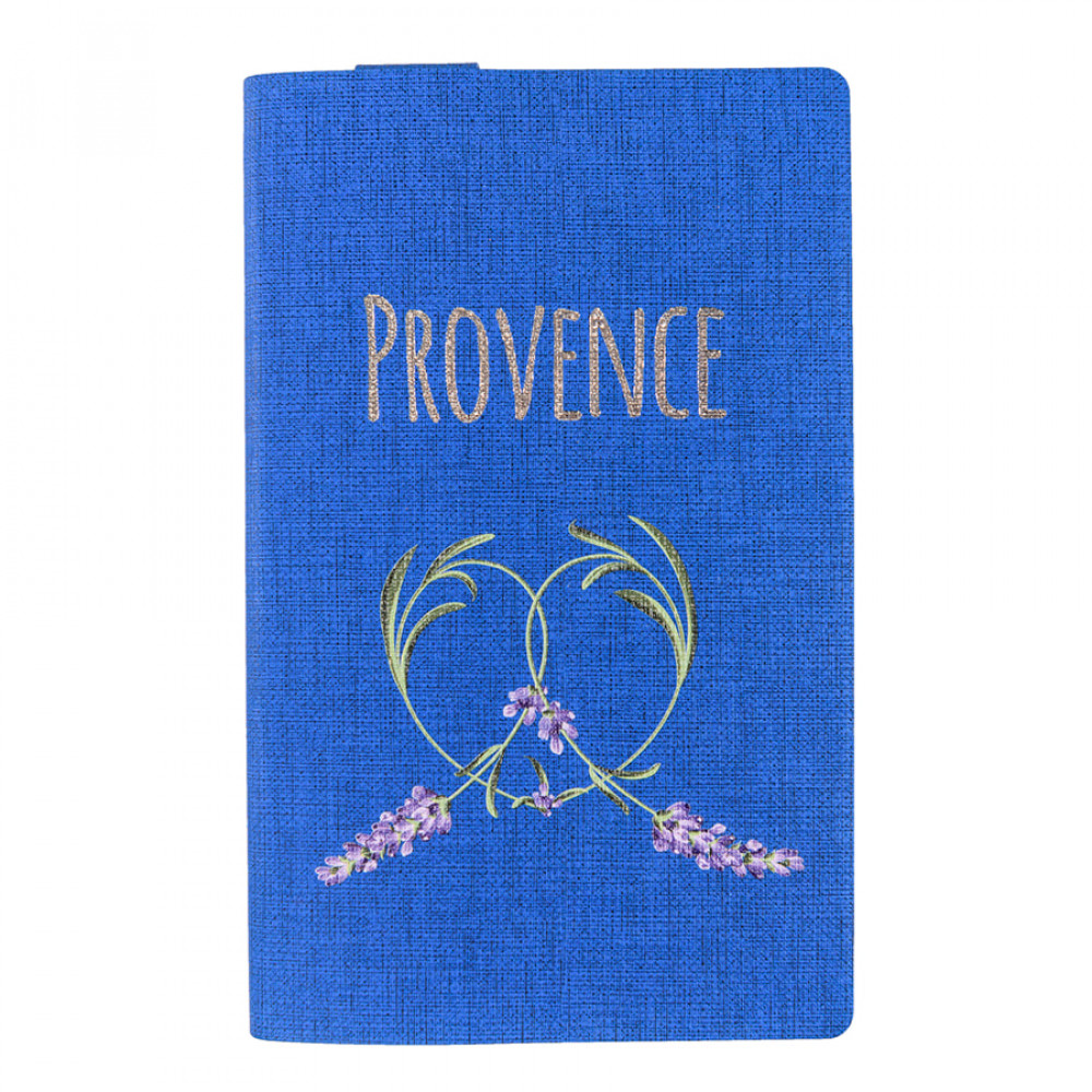 Бизнес-блокнот А5  Provence, синий , мягкая обложка, в клетку