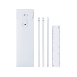 Набор Desk:карандаш простой с ластиком (3шт.) и линейка в чехле