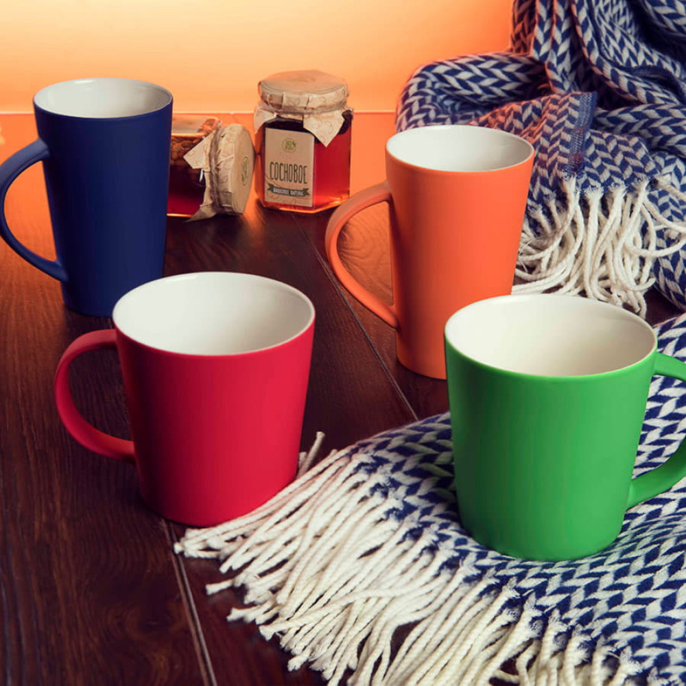 Кружка Tioman с прорезиненным покрытием, цвет оранжевый