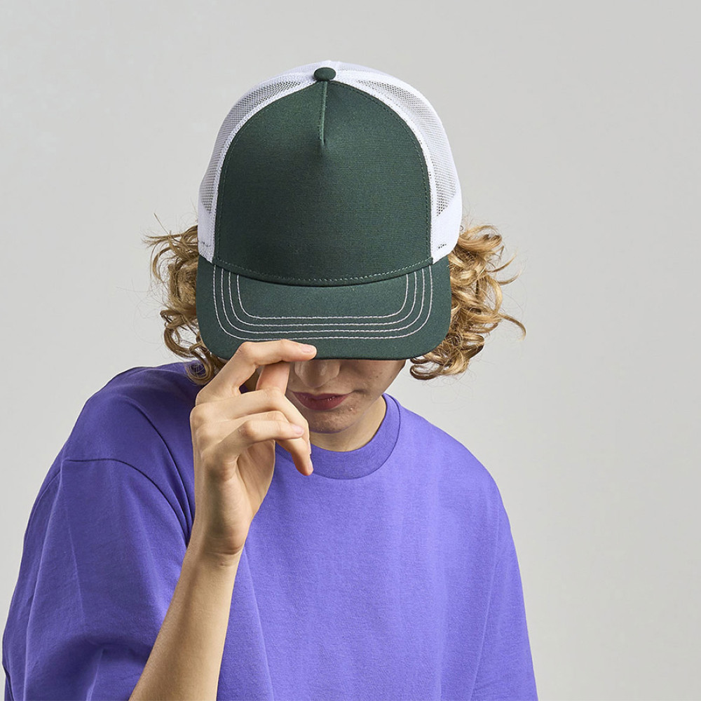 Бейсболка RAPPER CANVAS-S, 5 клиньев, пластиковая застёжка, цвет серый, синий