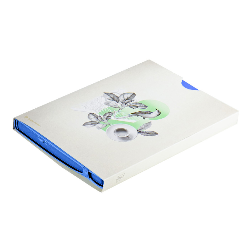 Бизнес-блокнот RILY, формат А5,  синий ройал, блок в точку