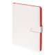 Ежедневник недатированный Stellar, А5, белый, кремовый блок  в линейку, с красным обрезом