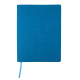Бизнес-блокнот Biggy, B5 формат, голубой, серый форзац, мягкая обложка, в клетку