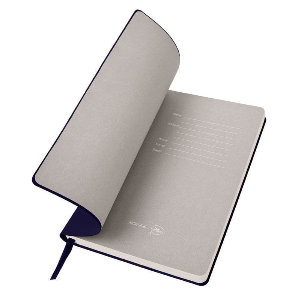 Бизнес-блокнот BIGGY, формат B5, в клетку, цвет темно-синий