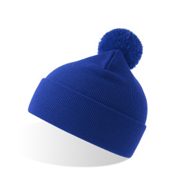 Шапка вязаная  двойная Wind-S c помпоном
