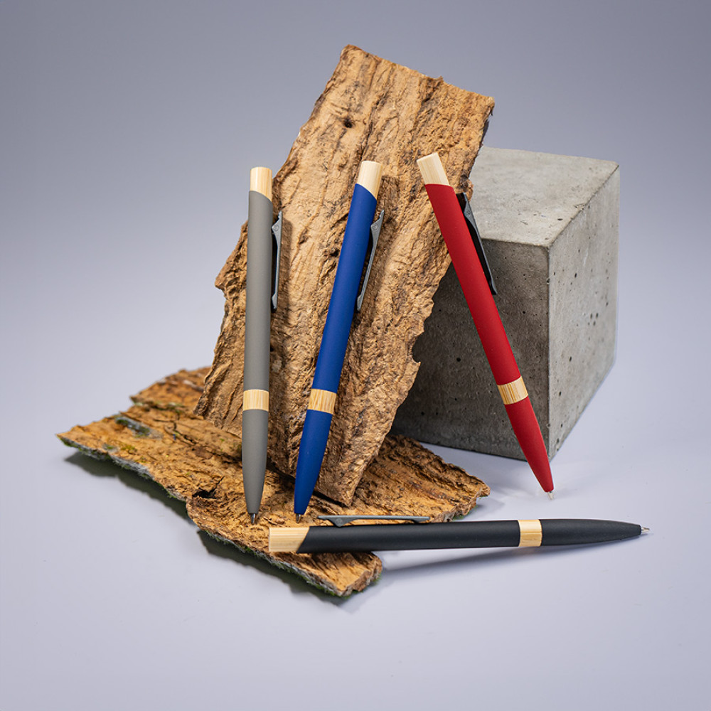 Ручка шариковая FRESCO, цвет красный, серый