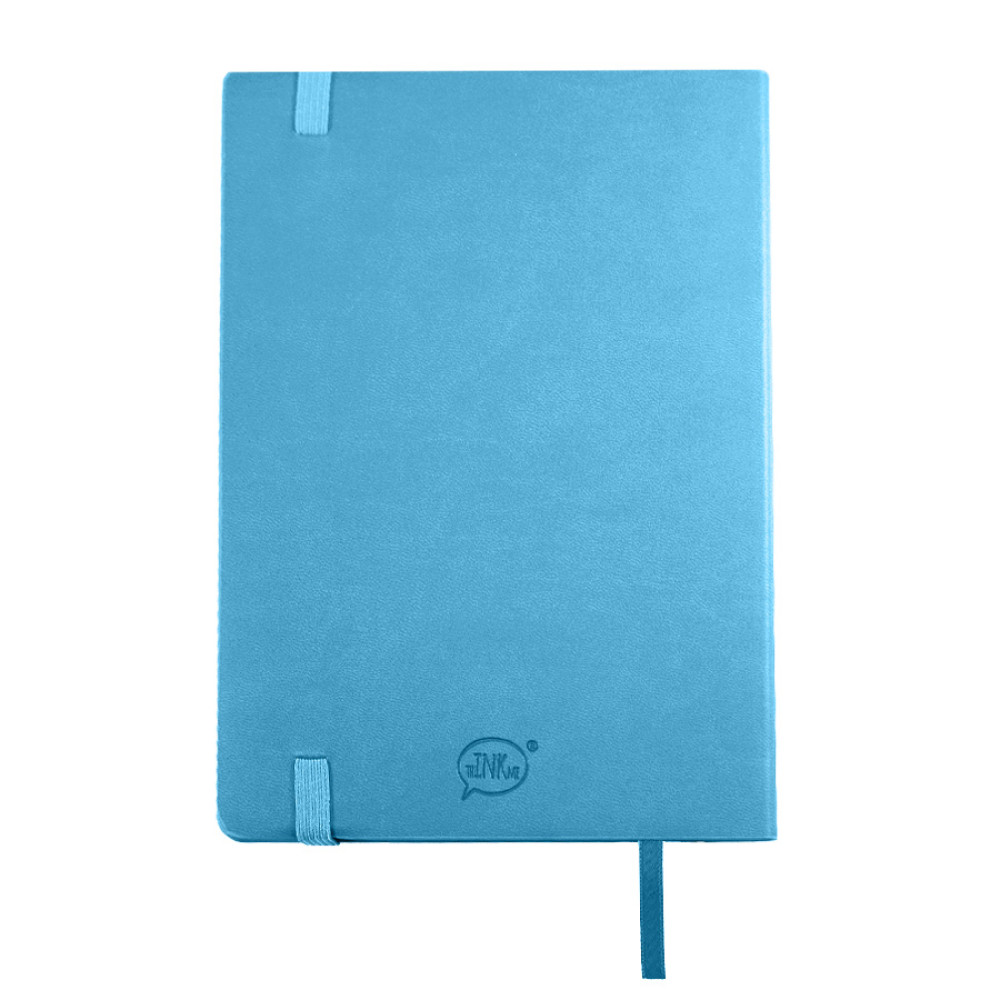 Бизнес-блокнот RILY, формат А5,  голубой, блок в точку