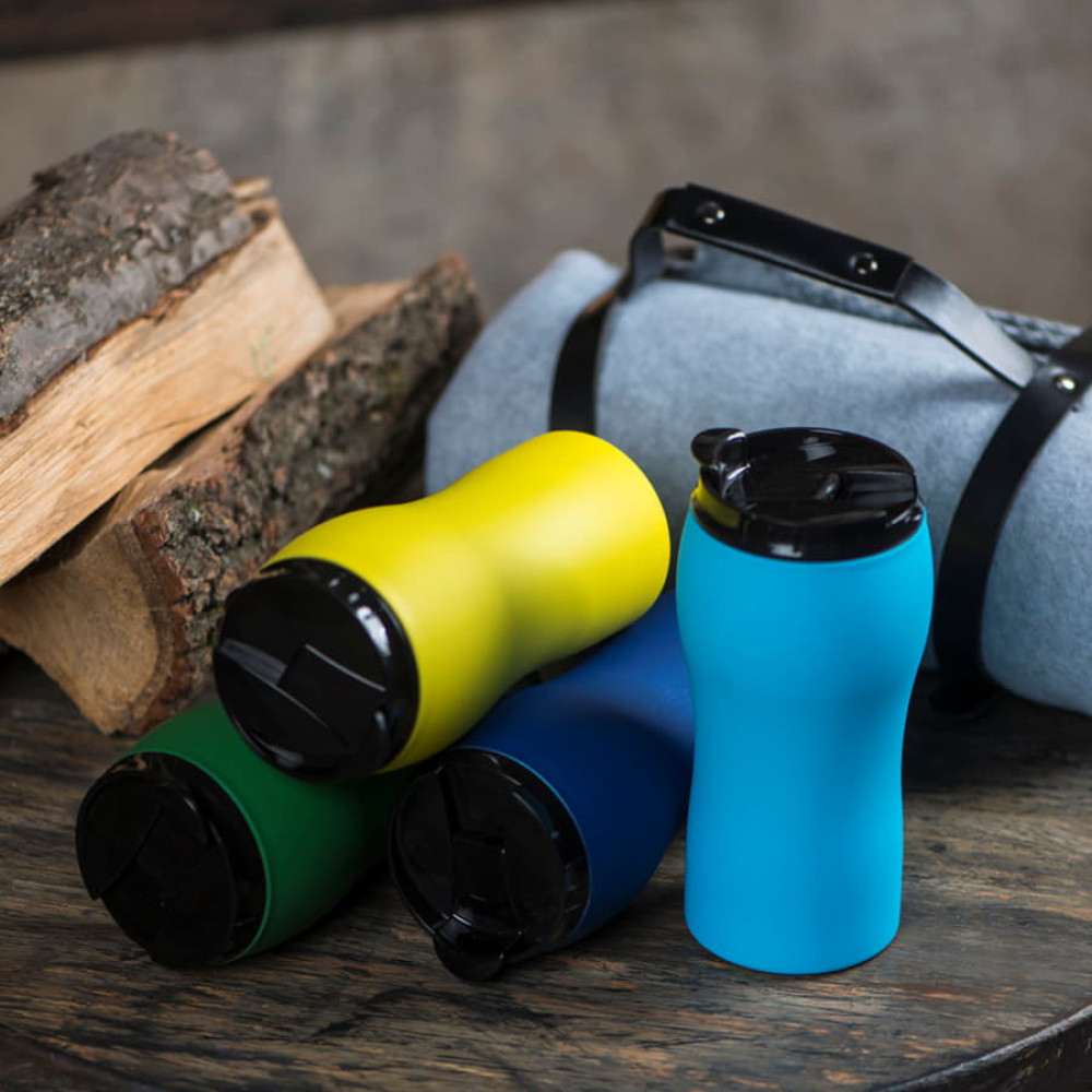 Термокружка вакуумная VELVET, цвет синий