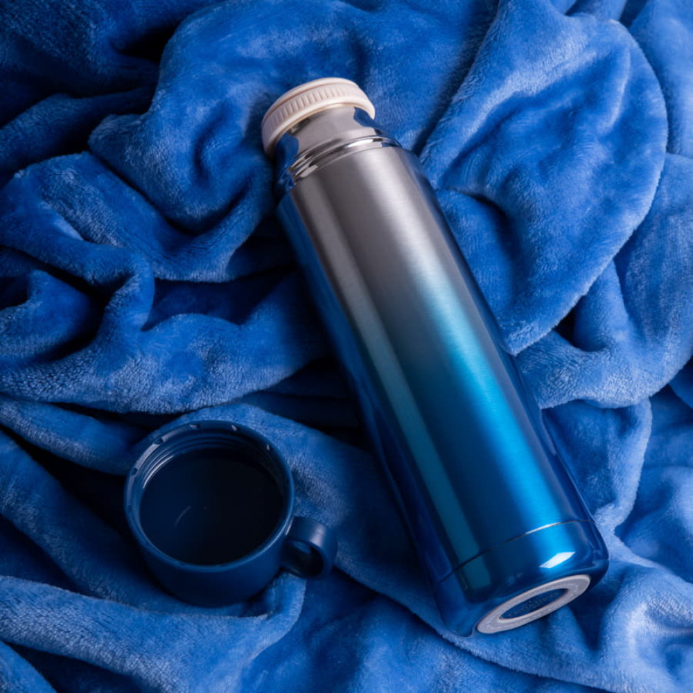 Термос вакуумный GRADIENT, цвет синий