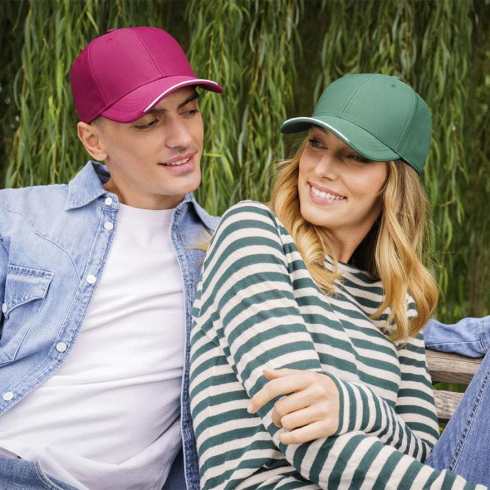 Бейсболка ESTORIL-S, 6 клиньев, застежка на липучке