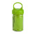 Спортивное полотенце в пластиковом боксе с карабином ACTIVE, микрофибра, пластик, 30*88 см. зелён