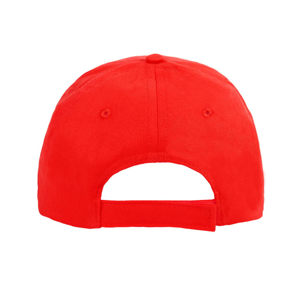 Бейсболка LIGHT, 5 клиньев, застежка на липучке, цвет красный