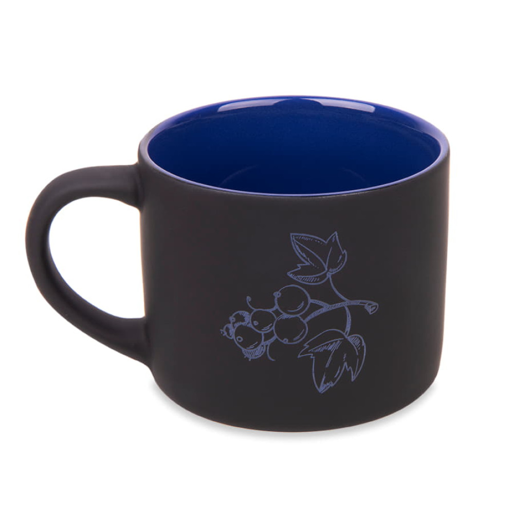 Кружка YASNA с прорезиненным покрытием, цвет черный, синий