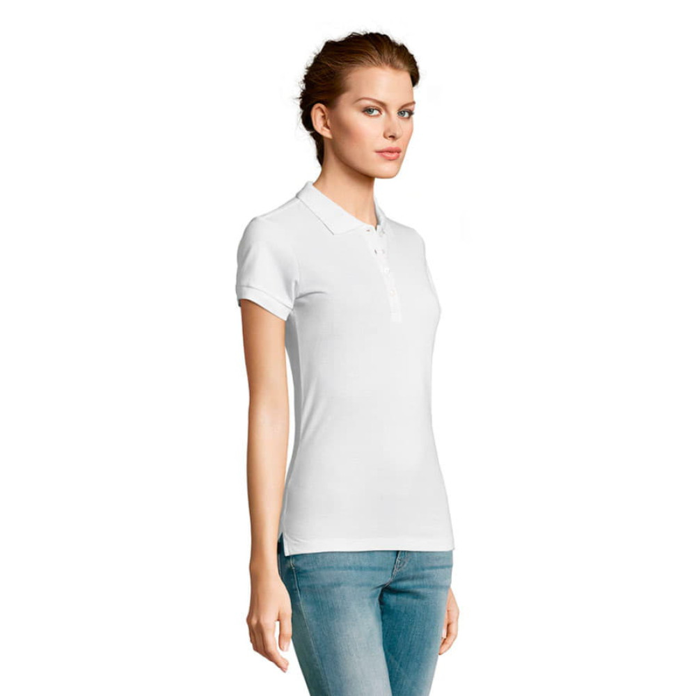 Поло женское PEOPLE 210, цвет белый