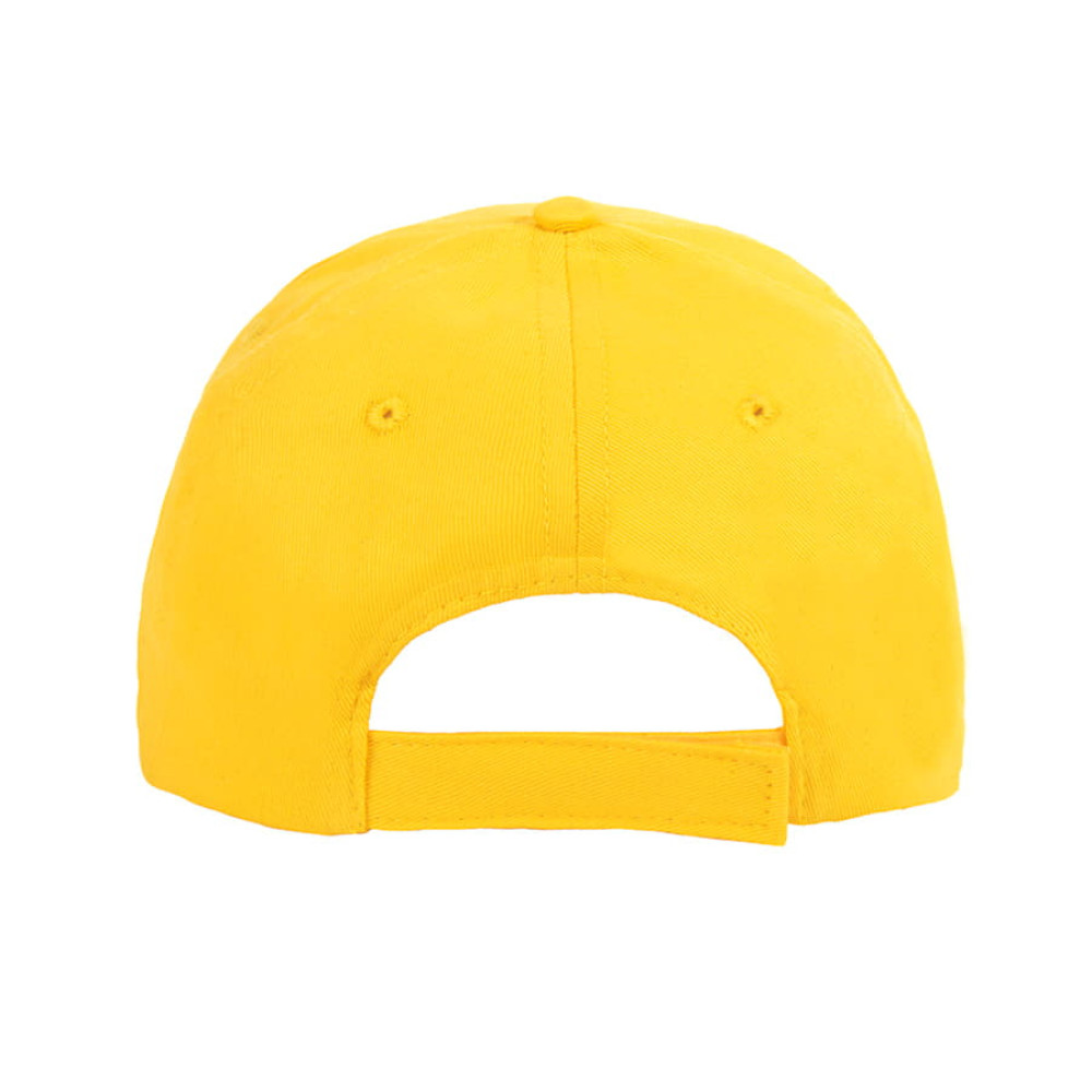 Бейсболка LIGHT, 5 клиньев, застежка на липучке, цвет желтый