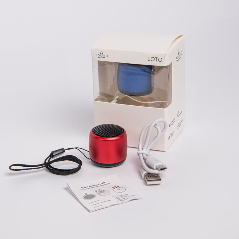 Портативная mini Bluetooth-колонка Sound Burger Loto красный