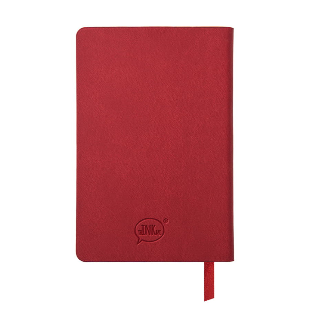 Бизнес-блокнот FUNKY, формат A6, в клетку, цвет красный, серый