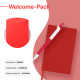 Набор подарочный WELCOME-PACK: бизнес-блокнот, ручка, коробка, красный