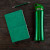 Набор подарочный SUNSHINE: бутылка для воды, бизнес-блокнот, ручка, коробка со стружкой, зеленый