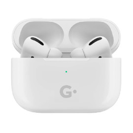 Наушники беспроводные GEOZON G-PRO, с зарядным боксом, с беспроводной зарядкой, белые