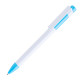 Ручка шариковая MAVA,  белый/голубой, пластик