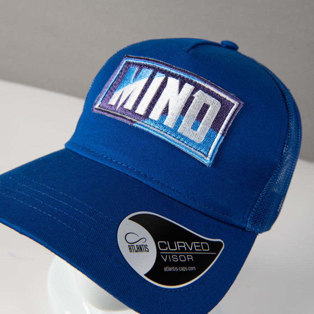 Бейсболка RAPPER COTTON, 5 клиньев, пластиковая застежка, цвет фиолетовый, белый