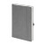 Бизнес-блокнот Justy, 130*210 мм, серый, твердая обложка,  резинка 7 мм, блок-линейка