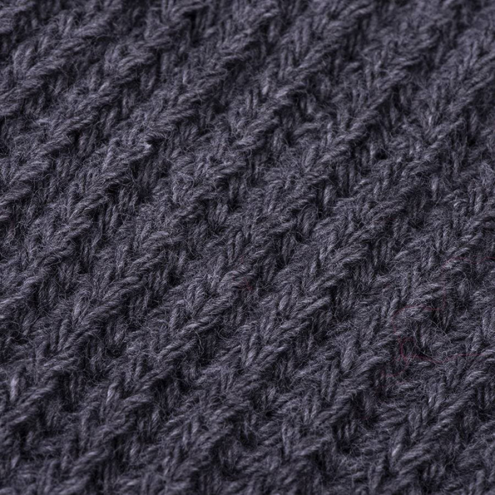 Вязаный комплект GoSnow темно-серый, с фурнитурой, цвет синий