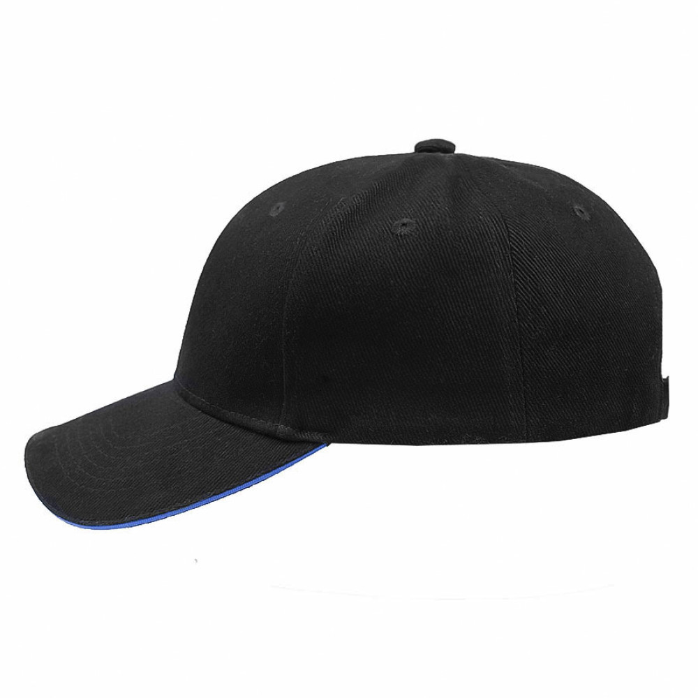 Бейсболка Smart Sandwich 370, цвет черный, ярко-синий