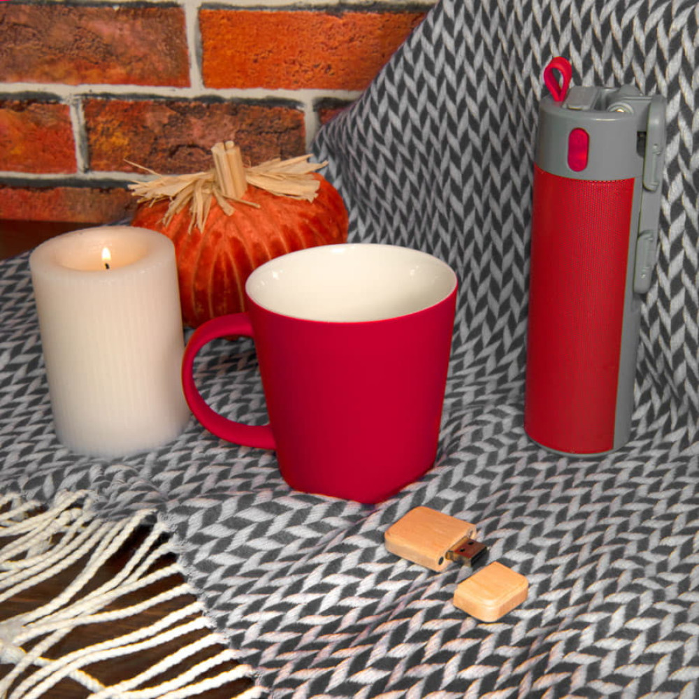 Кружка Bali с прорезиненным покрытием, цвет зеленый