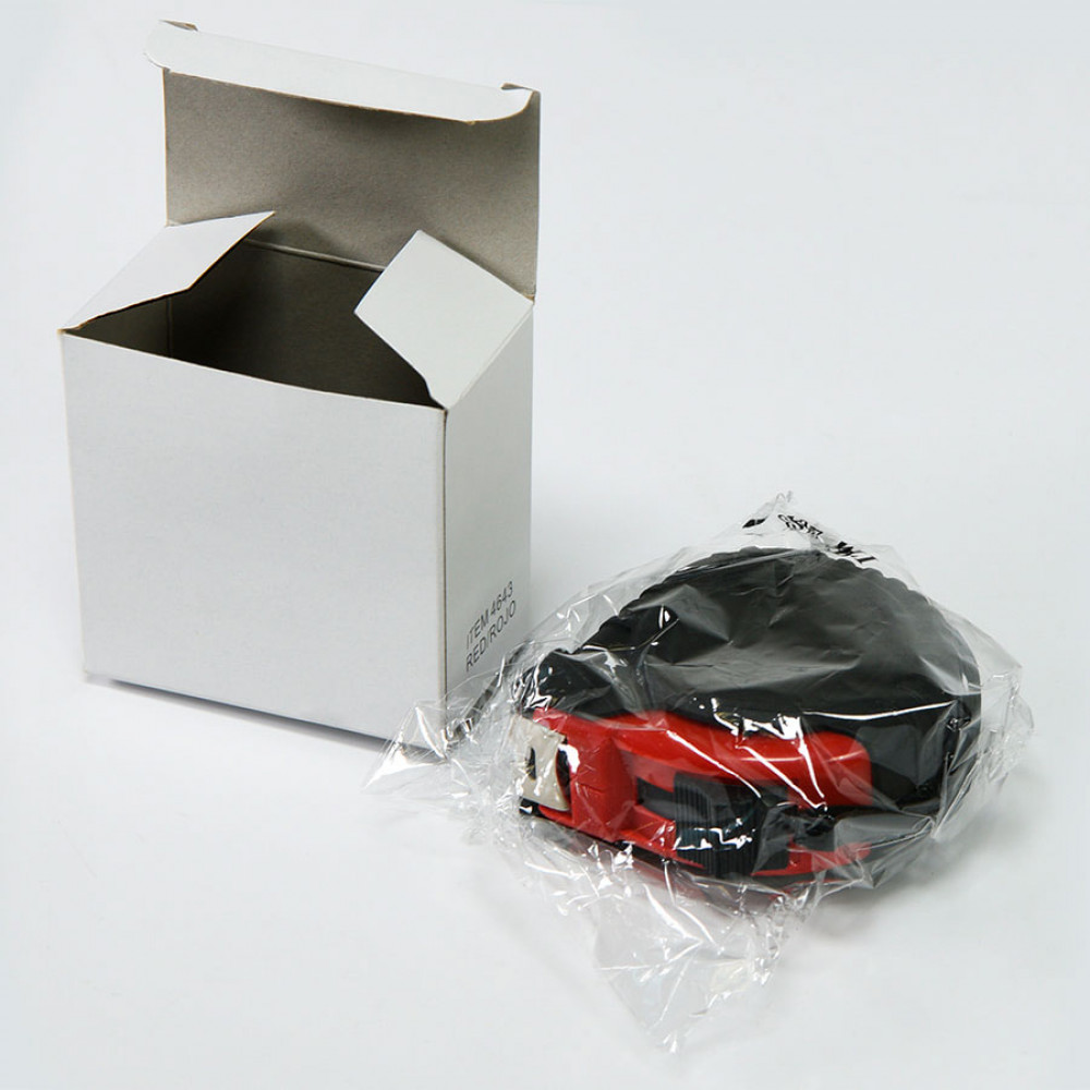 Рулетка GRADE с металлическим клипом 5 м., красная, пластик