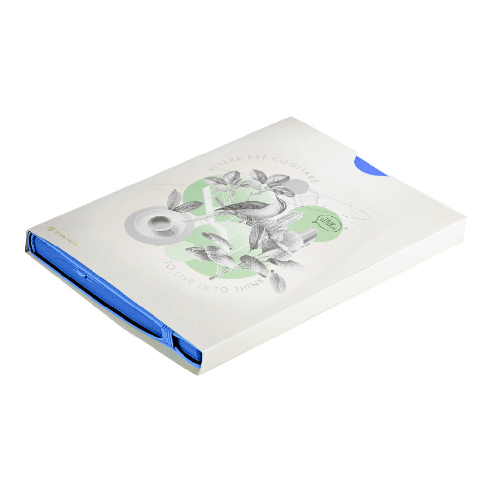 Бизнес-блокнот RILY, формат А5,  синий ройал, блок в точку