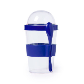 Контейнер для еды YOPLAT с ложкой, пластик Контейнер для еды YOPLAT с ложкой, пластик