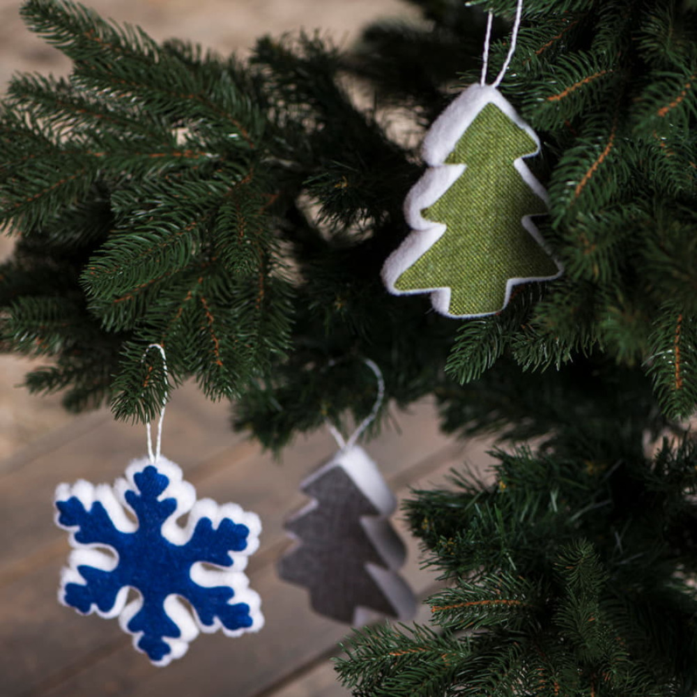 Украшение новогоднее ЕЛКА, цвет серебристый