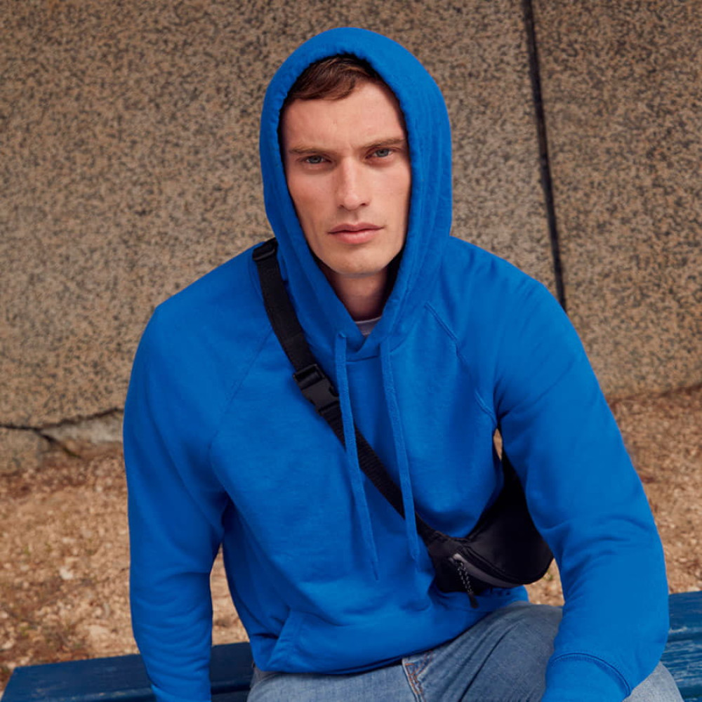Толстовка без начеса LIGHTWEIGHT HOODED SWEAT 240, цвет белый