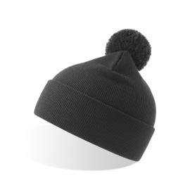 Шапка вязаная  двойная Wind-S с помпоном
