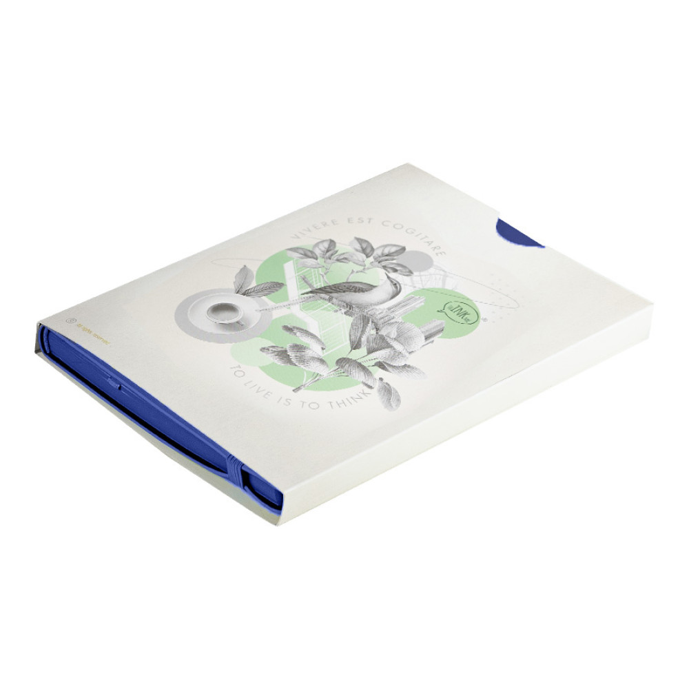 Бизнес-блокнот RILY, формат А5,  синий, блок в точку