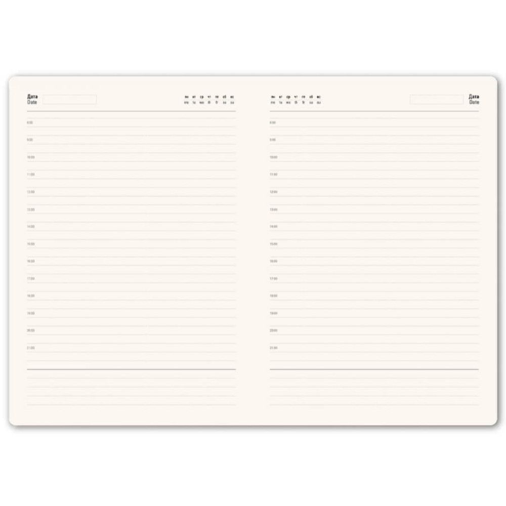 Ежедневник недатированный Shady, А5, зеленый, кремовый блок в линейку, темно-зеленый обрез