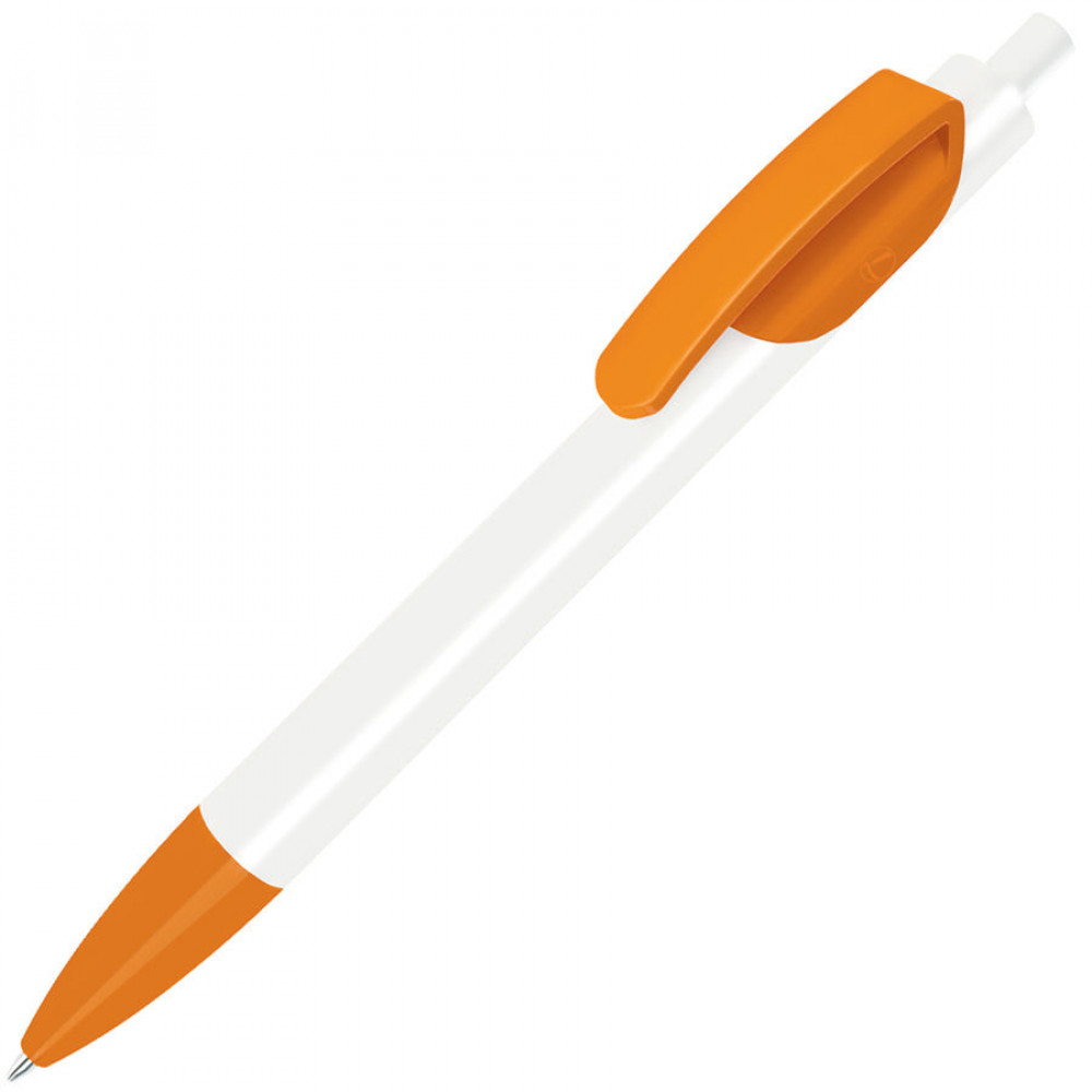 Ручка шариковая TRIS, корпус цвет белый, оранжевый