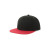 Бейсболка SNAP BACK-S, 6 клиньев, пластиковая застёжка, цвет черный, красный