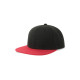 Бейсболка SNAP BACK-S, 6 клиньев, пластиковая застёжка, цвет черный, красный