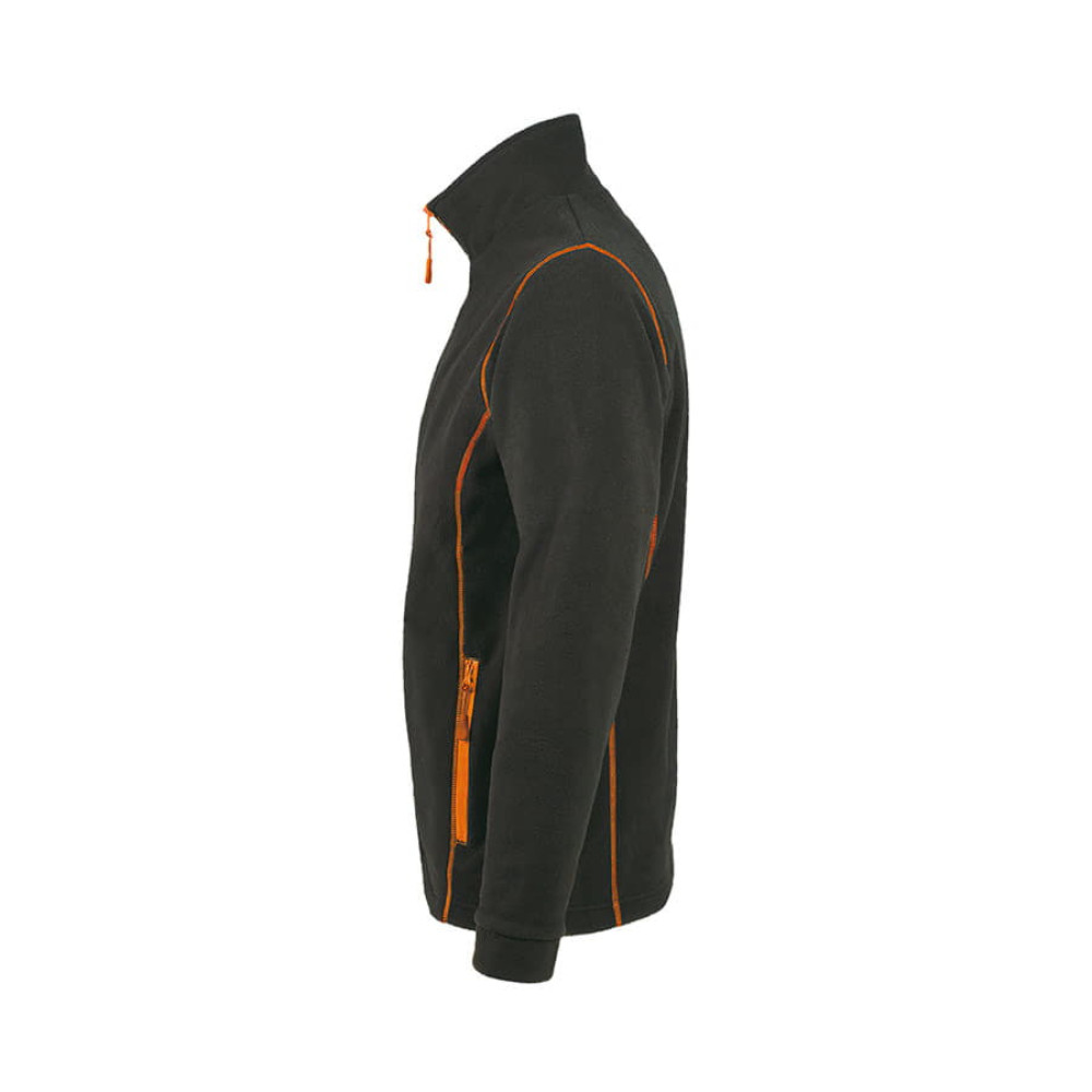 Толстовка мужская флисовая NOVA MEN 200, цвет темно-серый, оранжевый