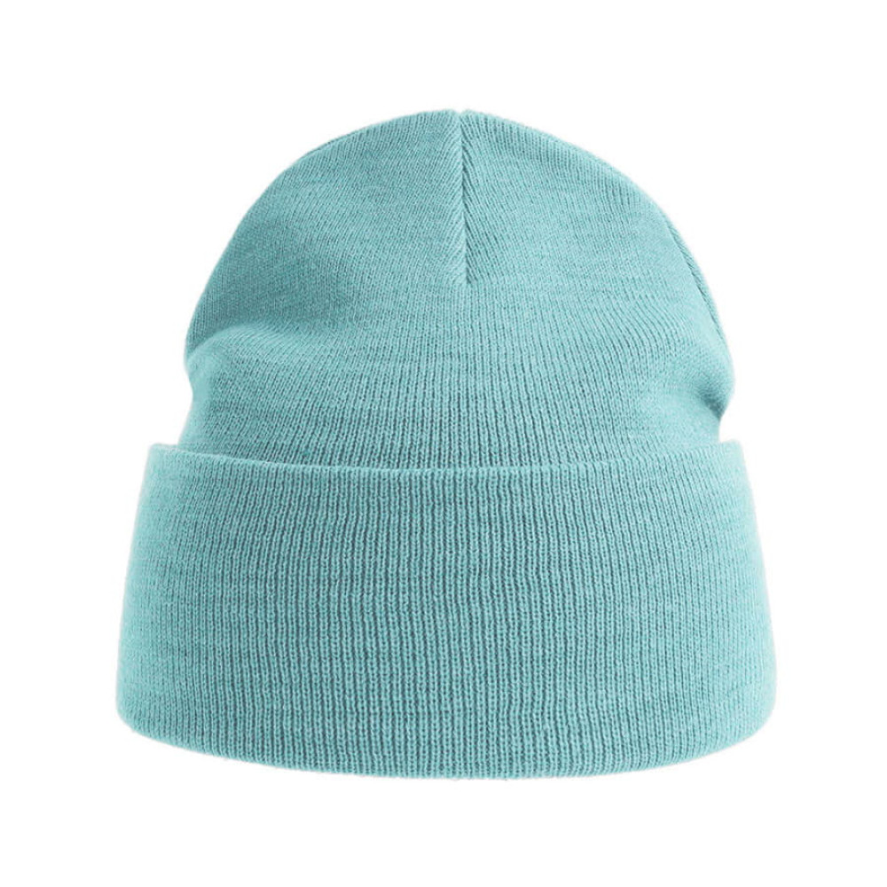 Шапка вязаная PURE с отворотом из пряжи Polylana, цвет голубой